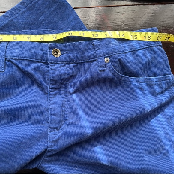 Lauren Jeans Co Blue Cerulean Blue Corduroy Straight Leg Pants.  Size 12 - Picture 7 of 11